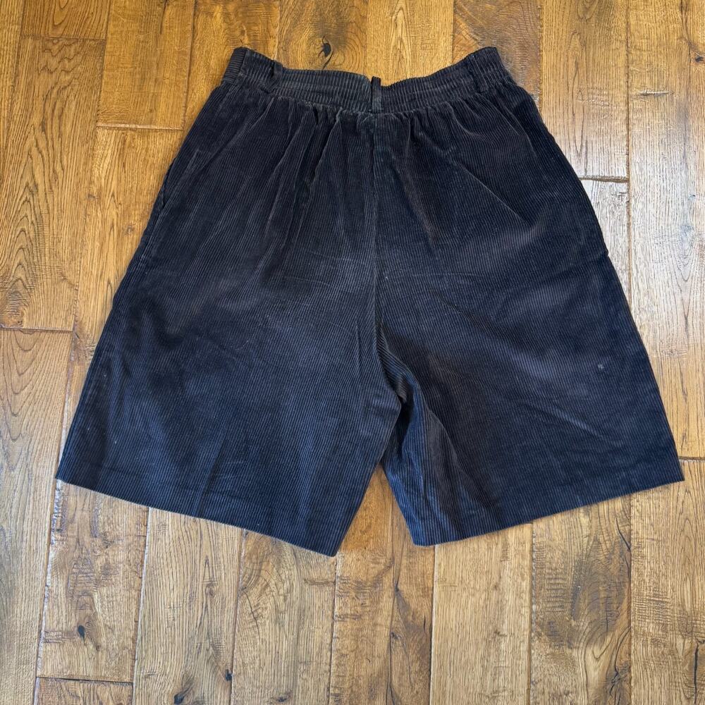 VTG Counterparts Corduroy Pleated Shorts Women's Size 16 Brown 10" Inseam - Picture 6 of 6